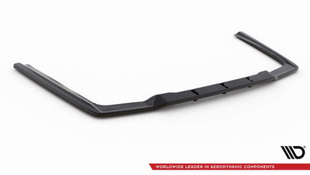 Maxton Central Rear Splitter (With Vertical Bars) Mercedes-Benz E63 Amg Sedan W212 Facelift - Gloss Black