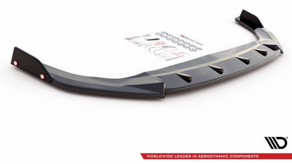 Maxton Front Splitter + Flaps V.3 Volkswagen Golf 8 Gti - Gloss Black
