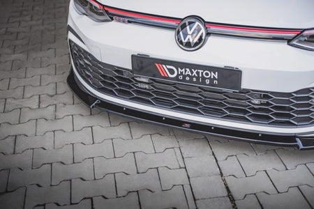 Maxton Front Splitter + Flaps V.3 Volkswagen Golf 8 Gti - Gloss Black