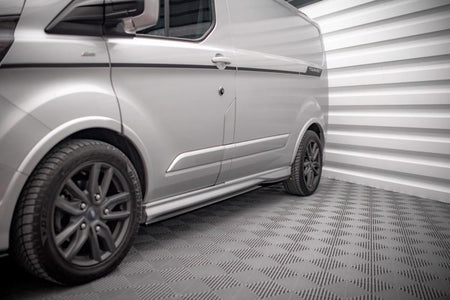 Maxton Side Skirts Diffusers Ford Transit Custom St-Line Mk1 Facelift - Gloss Black
