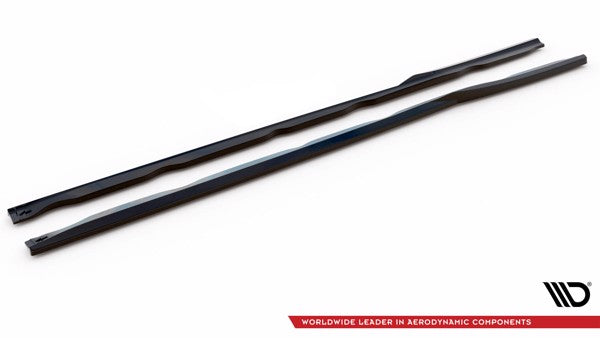 Maxton Side Skirts Diffusers Ford Transit Custom St-Line Mk1 Facelift - Gloss Black