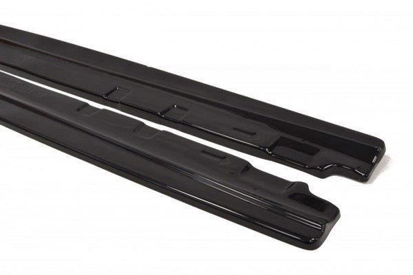 Maxton Side Skirts Diffusers Mercedes C-Class W204 (Facelift) - Gloss Black