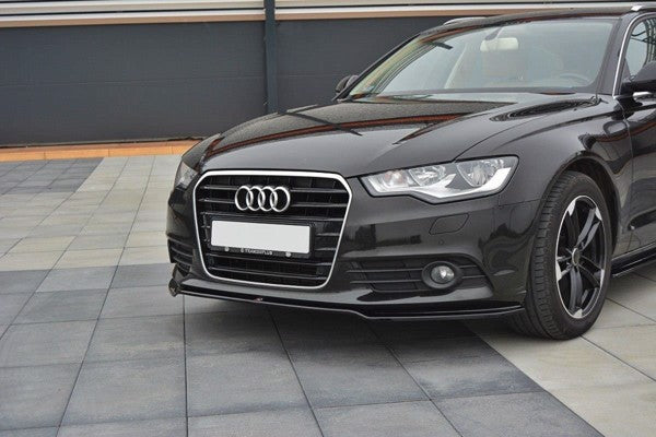Maxton Front Splitter V.1 Audi A6 C7 - Gloss Black