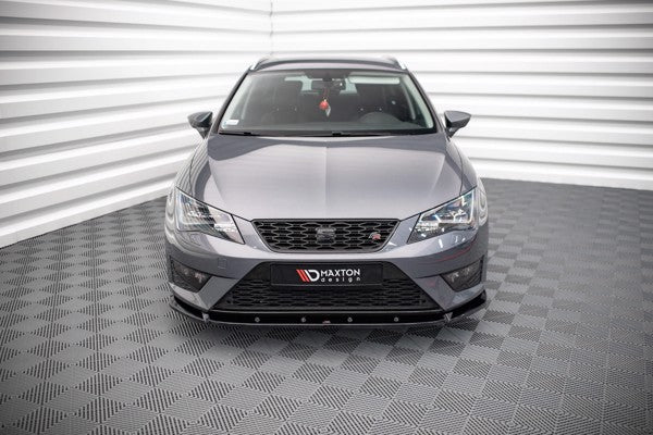 Maxton Front Splitter V.1 Seat Leon Fr / Cupra Mk3 - Gloss Black