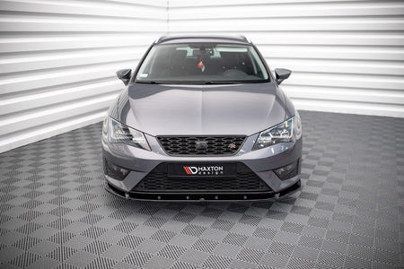 Maxton Front Splitter V.1 Seat Leon Fr / Cupra Mk3 - Gloss Black
