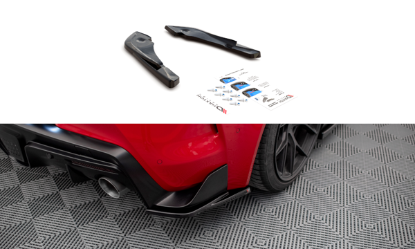 Maxton Rear Side Splitters V.3 Toyota Supra Mk5 - Gloss Black