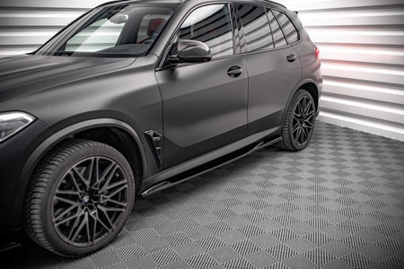 Maxton Side Skirts Diffusers BMW X5M F95 - Gloss Black