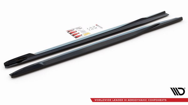 Maxton Side Skirts Diffusers BMW X5M F95 - Gloss Black