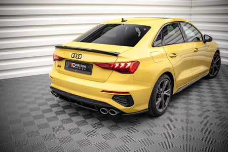 Maxton Rear Side Splitters Audi S3 Sedan 8Y - Gloss Black