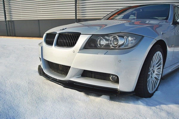 Maxton Front Splitter V.1 BMW 3 E90 Mpack - Gloss Black