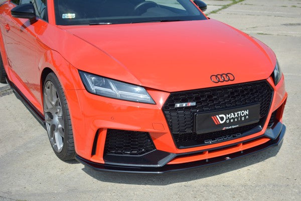 Maxton Front Splitter V.1 Audi TT RS 8S - Gloss Black