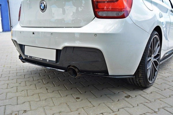 Maxton Central Rear Splitter BMW 1 F20/F21 M-Power (Without Vertical Bars) - Gloss Black