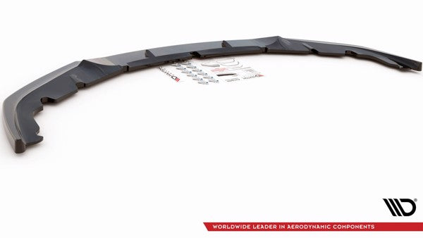 Maxton Front Splitter V.2 Porsche Panamera Turbo 970 Facelift - Gloss Black