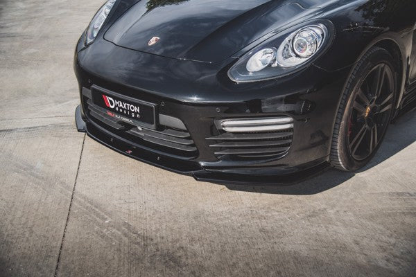 Maxton Front Splitter V.2 Porsche Panamera Turbo 970 Facelift - Gloss Black
