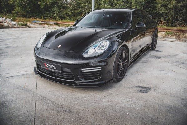 Maxton Front Splitter V.2 Porsche Panamera Turbo 970 Facelift - Gloss Black
