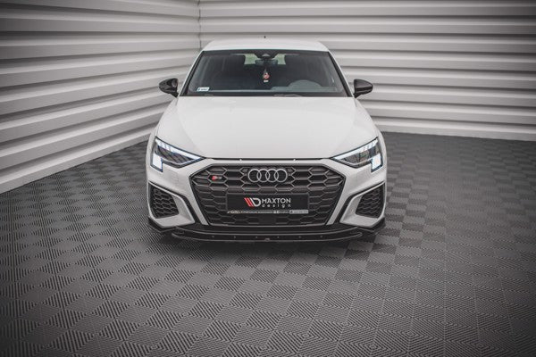 Maxton Front Splitter V.2 Audi S3 / A3 S-Line 8Y - Gloss Black
