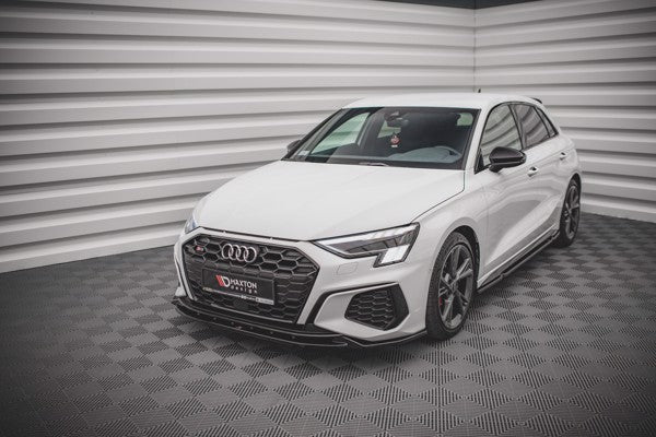 Maxton Front Splitter V.2 Audi S3 / A3 S-Line 8Y - Gloss Black
