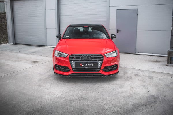 Maxton Front Splitter V.2 Audi S3 / A3 S-Line 8V Sedan/Cabrio - Gloss Black