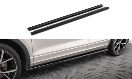 Maxton Side Skirts Diffusers Volkswagen T-Roc R Mk1 Facelift - Gloss Black