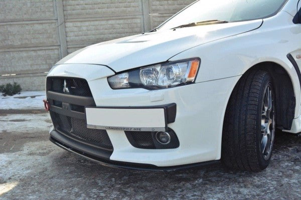 Maxton Front Splitter V.2 Mitsubishi Lancer Evo X - Gloss Black
