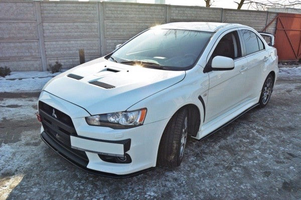 Maxton Front Splitter V.2 Mitsubishi Lancer Evo X - Gloss Black