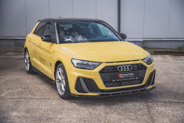 Maxton Front Splitter V.1 Audi A1 S-Line Gb - Gloss Black