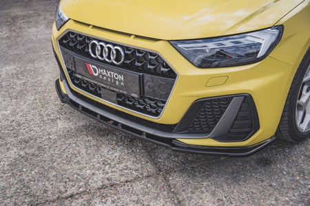 Maxton Front Splitter V.1 Audi A1 S-Line Gb - Gloss Black