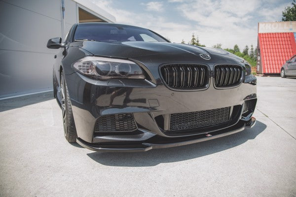 Maxton Front Splitter V.4 For BMW 5 F10/F11 M-Pack - Gloss Black