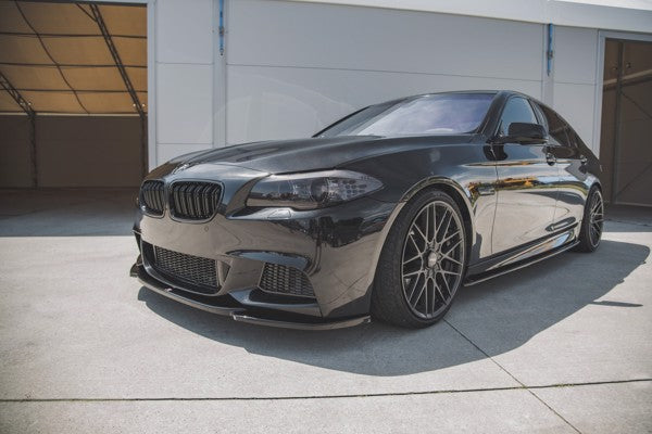 Maxton Front Splitter V.4 For BMW 5 F10/F11 M-Pack - Gloss Black