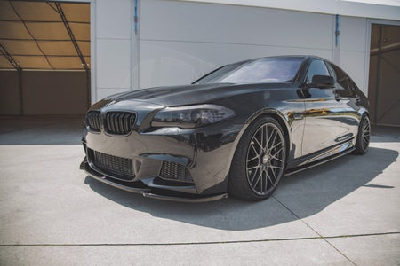 Maxton Front Splitter V.4 For BMW 5 F10/F11 M-Pack - Gloss Black