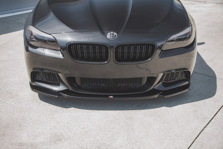 Maxton Front Splitter V.4 For BMW 5 F10/F11 M-Pack - Gloss Black