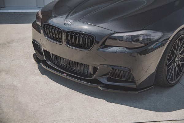 Maxton Front Splitter V.4 For BMW 5 F10/F11 M-Pack - Gloss Black