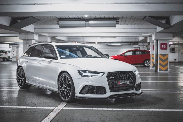 Maxton Front Splitter V.4 Audi RS6 C7 - Gloss Black