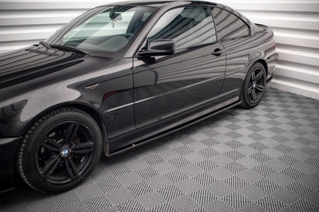 Maxton Side Skirts Diffusers V.2 BMW 3 Coupe M-Pack E46 - Gloss Black