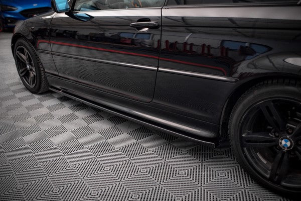 Maxton Side Skirts Diffusers V.2 BMW 3 Coupe M-Pack E46 - Gloss Black