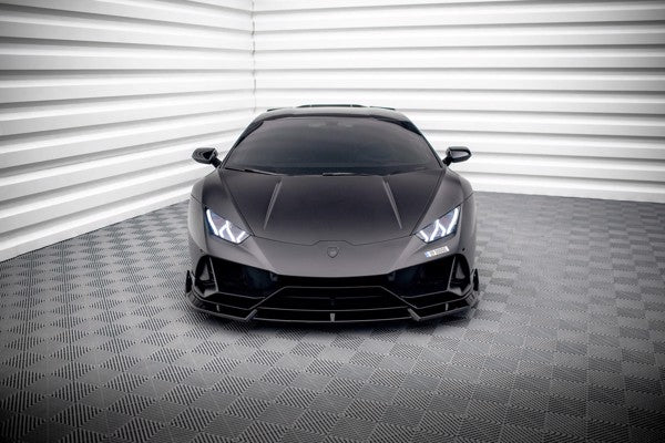 Maxton Front Splitter Lamborghini Huracan Evo - Gloss Black