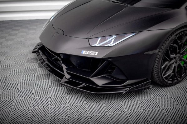 Maxton Front Splitter Lamborghini Huracan Evo - Gloss Black