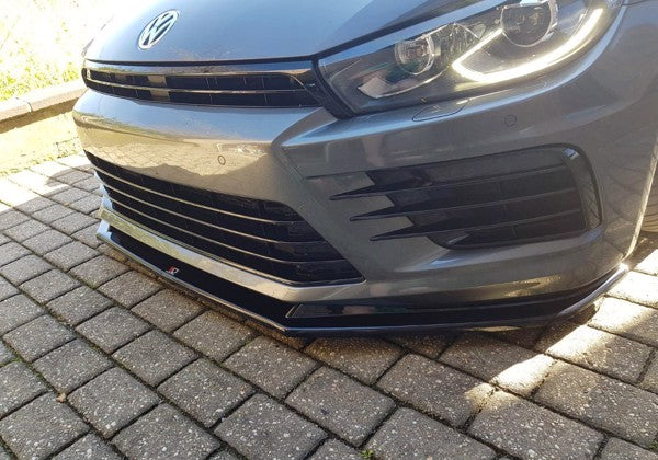 Maxton Front Splitter V.1 Volkswagen Scirocco Mk.3 R Facelift - Gloss Black