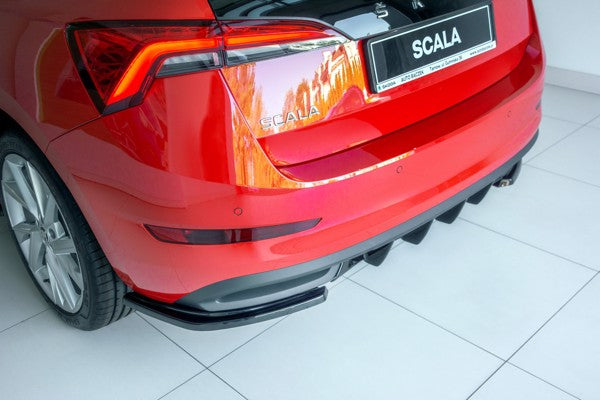 Maxton Rear Side Splitters Skoda Scala - Gloss Black