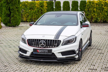 Maxton Front Splitter Mercedes A45 Amg W176 - Gloss Black