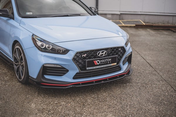 Maxton Front Splitter V.4 Hyundai I30 N Mk3 Hatchback/ Fastback - Gloss Black