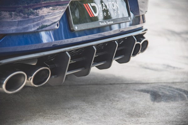 Maxton Racing Durability Rear Diffuser VW Golf 7 R Facelift - Black