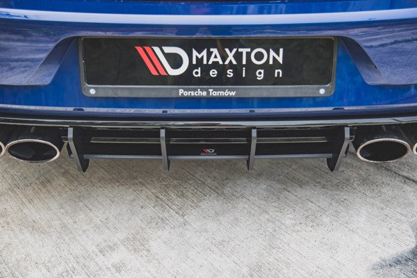 Maxton Racing Durability Rear Diffuser VW Golf 7 R Facelift - Black