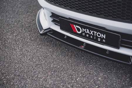 Maxton Front Splitter V.4 Ford Focus St Mk3 Facelift - Gloss Black