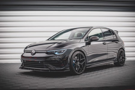 Maxton Side Skirts Diffusers V.2 Volkswagen Golf R Mk8 - Gloss Black