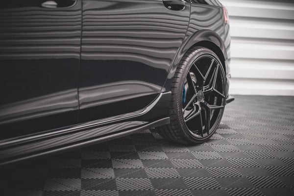 Maxton Side Skirts Diffusers V.2 Volkswagen Golf R Mk8 - Gloss Black