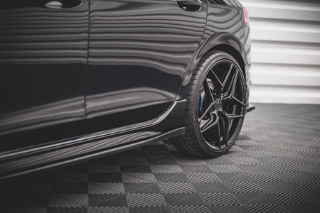Maxton Side Skirts Diffusers V.2 Volkswagen Golf R Mk8 - Gloss Black