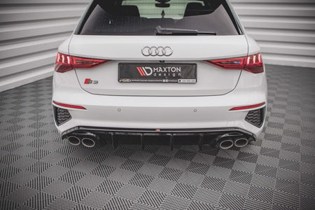 Maxton Rear Valance Audi S3 Sportback 8Y - Gloss Black