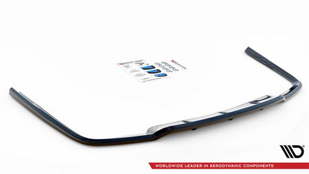 Maxton Central Rear Splitter (With Vertical Bars) Lexus Gs F Sport Hybrid Mk4 (L10) - Gloss Black