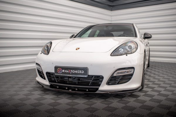 Maxton Front Splitter V.2 Porsche Panamera Turbo Sport Design Package 970 - Gloss Black